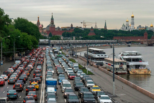 Москва – шестой город по загруженности дорог