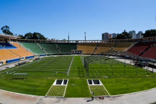 Бразильские стадионы отданы больным