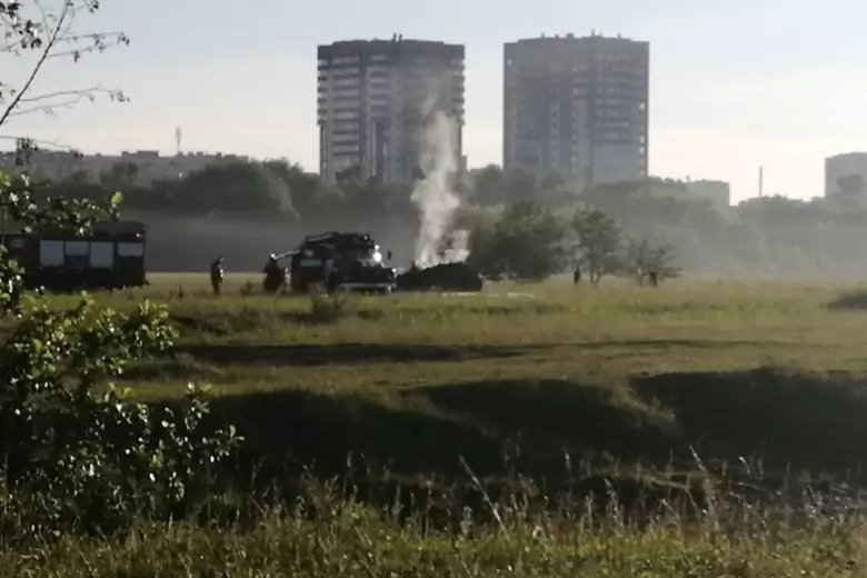 Под Рязанью разбился и загорелся военный Ил-76, есть жертвы