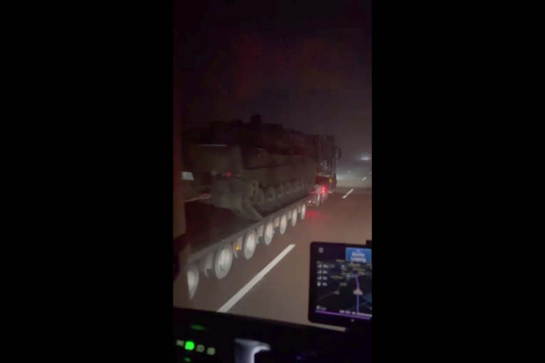 Автолюбители сообщают о колонне танков «Леопард», которые перебрасывают из Германии в Польшу
