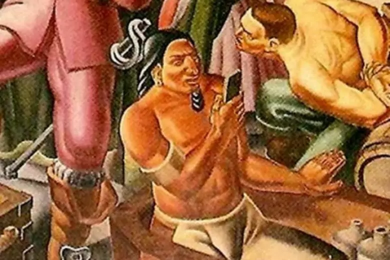 В социальных сетях идет бурная дискуссия о картине Умберто Романо «Мистер Пинчон и заселение Спрингфилда», созданной в 1937 году.
