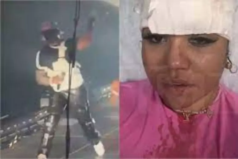 50 cent разбил голову поклоннице микрофоном на своем концерте в Лос-Анджелесе