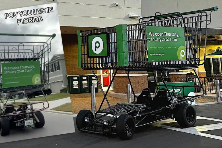 В США построили гигантскую тележку для супермаркета