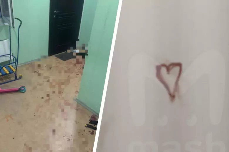 После убийства соперника пылкий влюбленный нарисовал его кровью сердечко в подъезде
