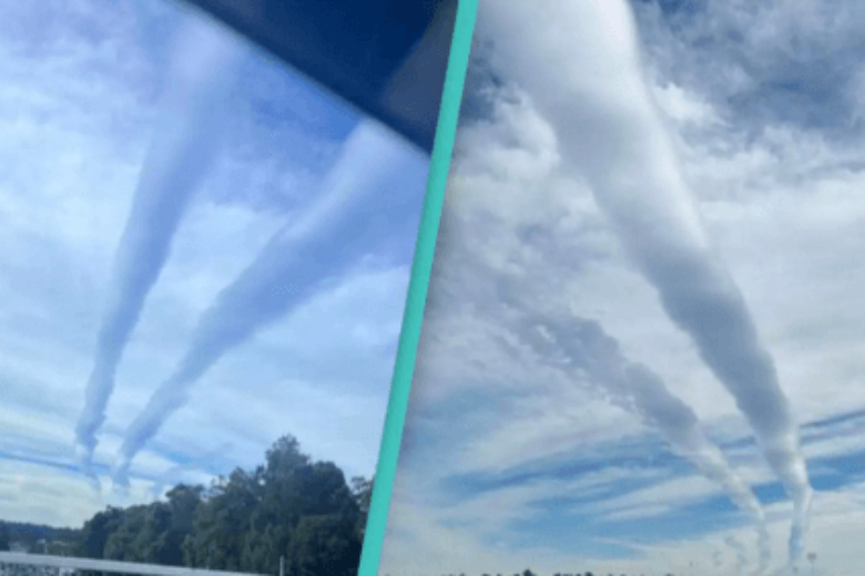 Жители Сиднея (Австралия) поделились в интернете фотографиями необычных облачных образований