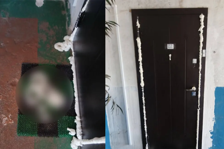 Белорус запенил входную дверь пенсионерки, отомстив за заявление в милицию