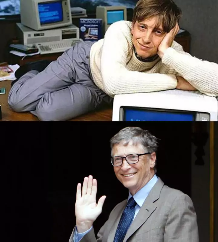 Молодой Билл Гейтс на фото среди старых компов с голубыми экранами как-то напоминает Андрюшу Губина.