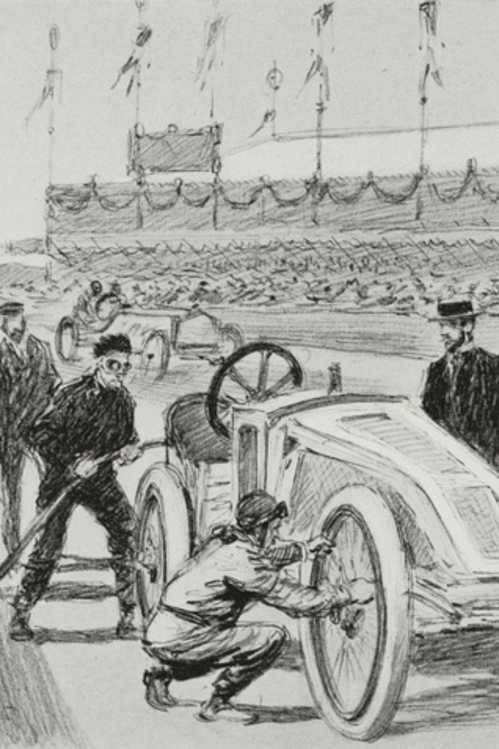 В 1895 году братья приняли участие в гонке по маршруту Париж — Бордо именно на пневмошинах, преодолев при этом 1200 километров.