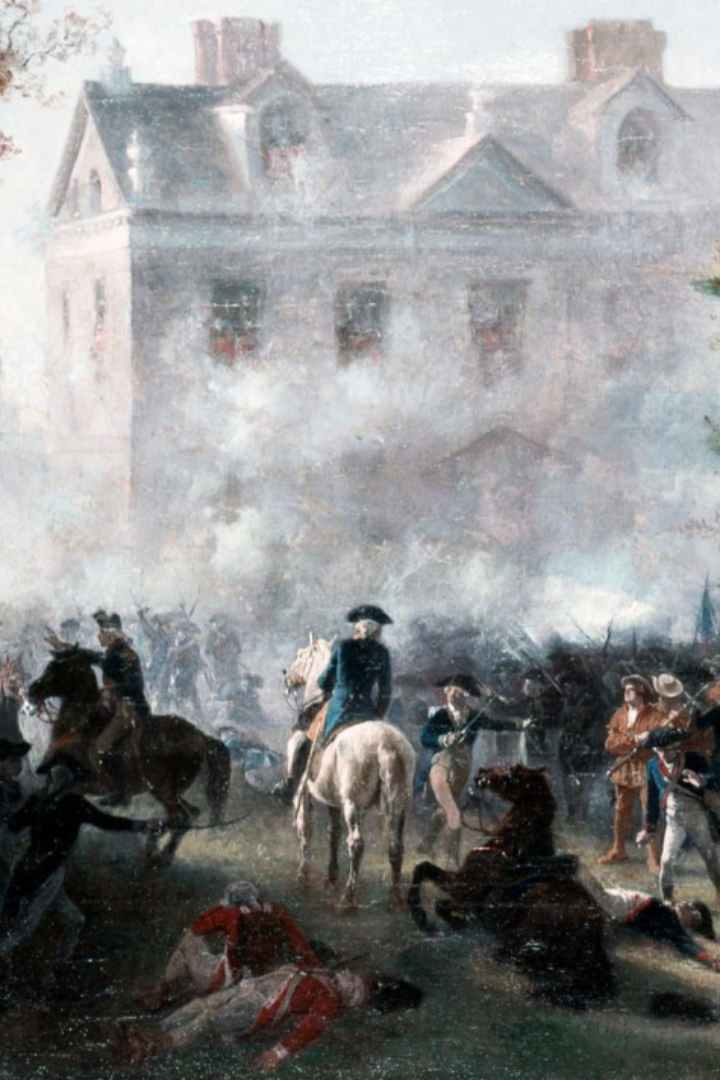 В битве при Джермантауне 4 октября 1777 года, одном из сражений Войны за независимость США, революционеры потерпели поражение от британцев. 