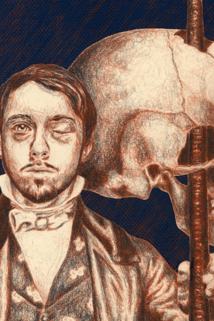 В 1848 году американский железнодорожный рабочий Финеас Гейдж получил производственную травму — металлический прут пронзил лобные доли его мозга, войдя через левую щеку и выйдя около темени.