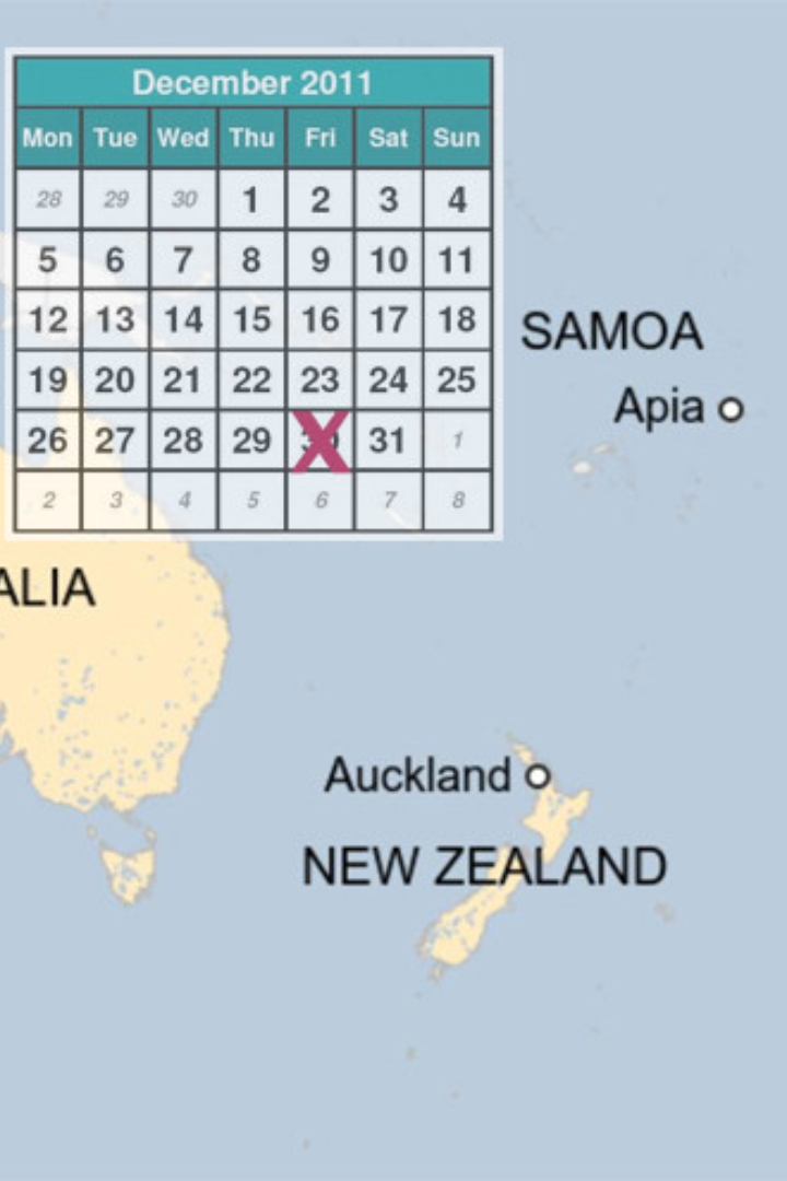 В тихоокеанском государстве Самоа не было целого дня — 30 декабря 2011 года. 