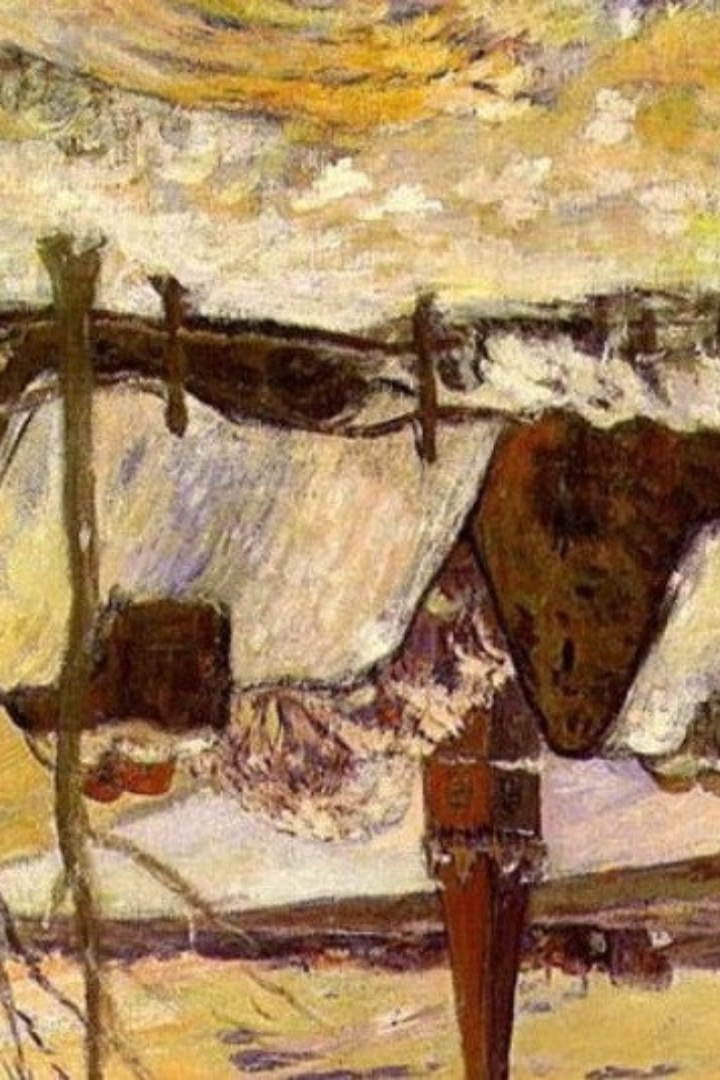 Картина Поля Гогена «Бретонская деревня в снегу» была продана на аукционе после его смерти.