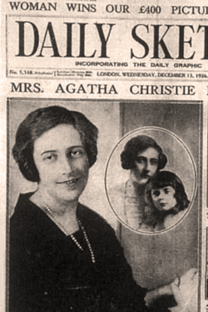 В 1926 году, после того как её муж признался в неверности и попросил развода, исчезла писательница Агата Кристи.