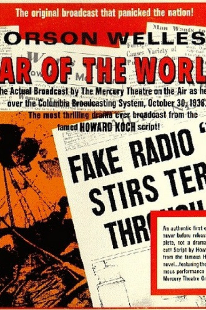 30 октября 1938 года в США по радио CBS транслировалась постановка романа «Война миров» в виде пародии на репортаж с места событий в исполнении Орсона Уэллса.